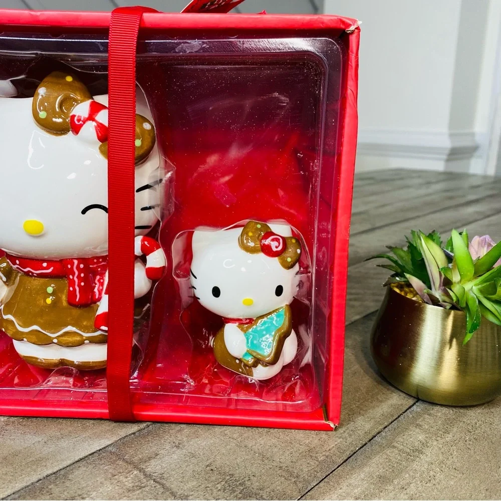 Hello Kitty Holiday Gingerbread Figural Mug & Figurine Set by Blue Sky Clayworks